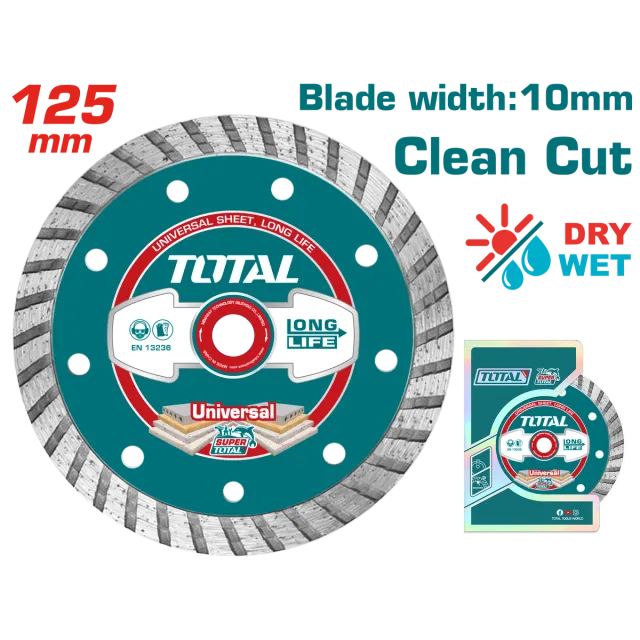 Disk diamanti 125mm universal clean cut TOTAL TAC2131253