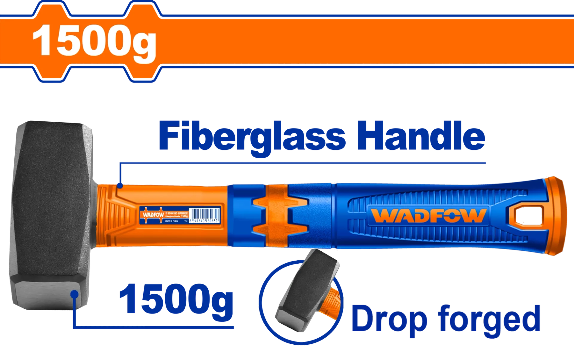 Çekiç fiberglas 1500g WADFOW WHM2315