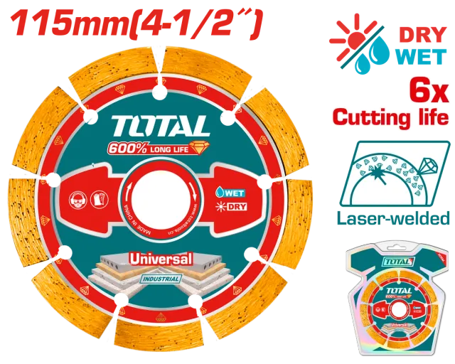 Disk diamant 115mm universal jetëzgjatje e gjatë TOTAL TAC2171151