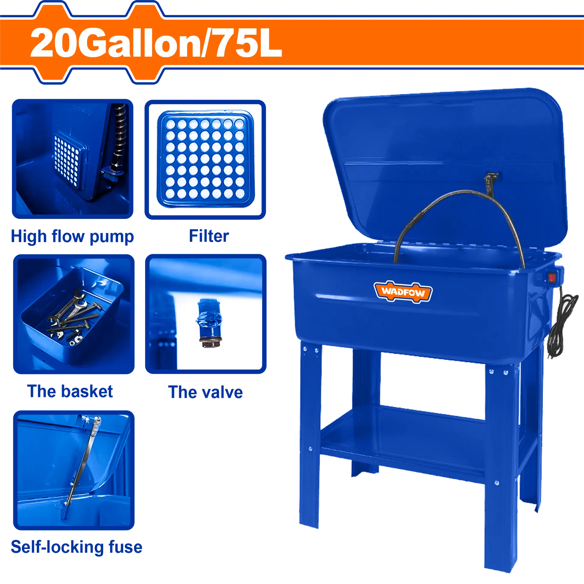 алат за перење делови 75L WADFOW WPX1A90