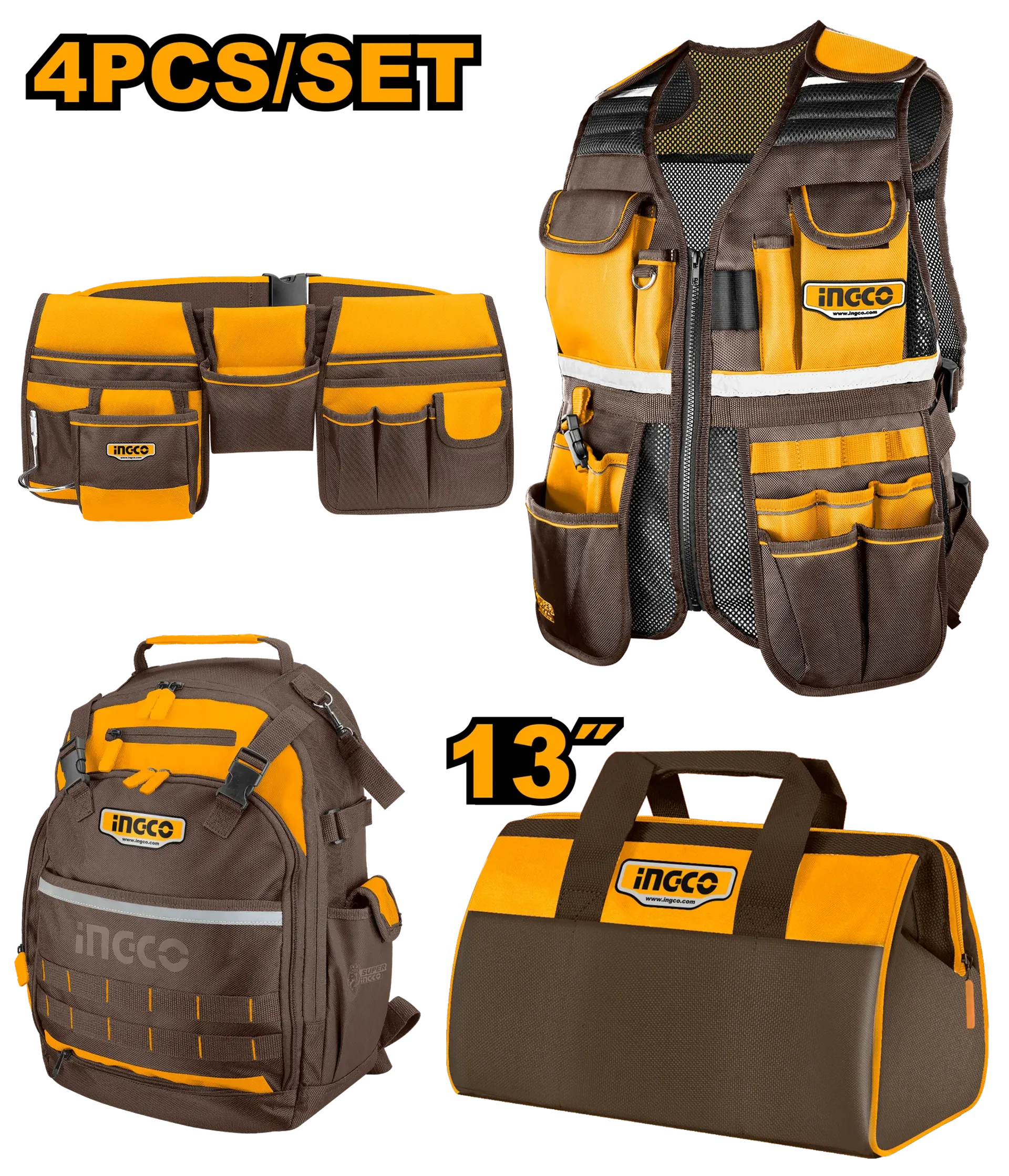 Set çanta + elektrik 4/1 INGCO COS230908