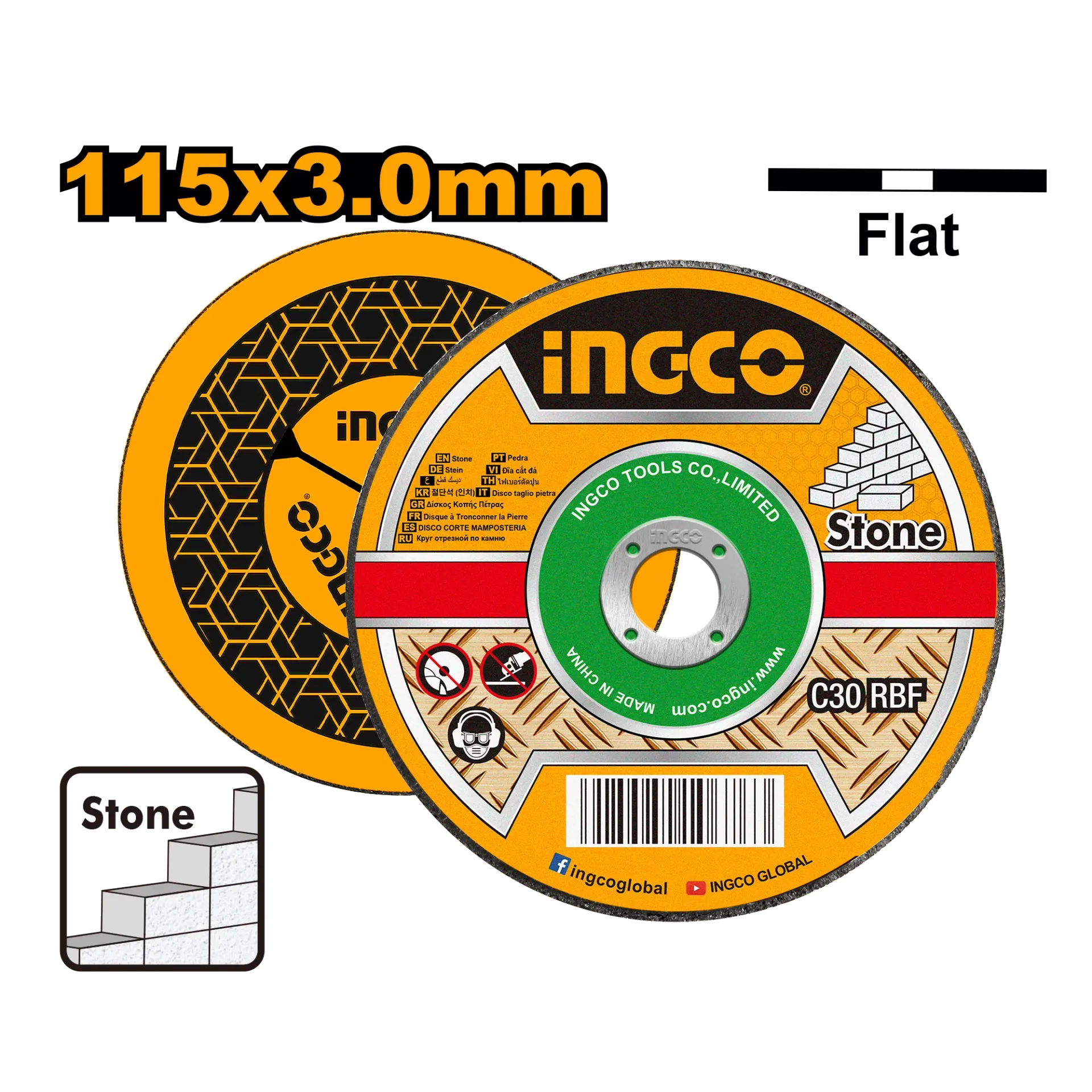 Gur shlirjeje për beton 115×3.0mm INGCO SCD311151