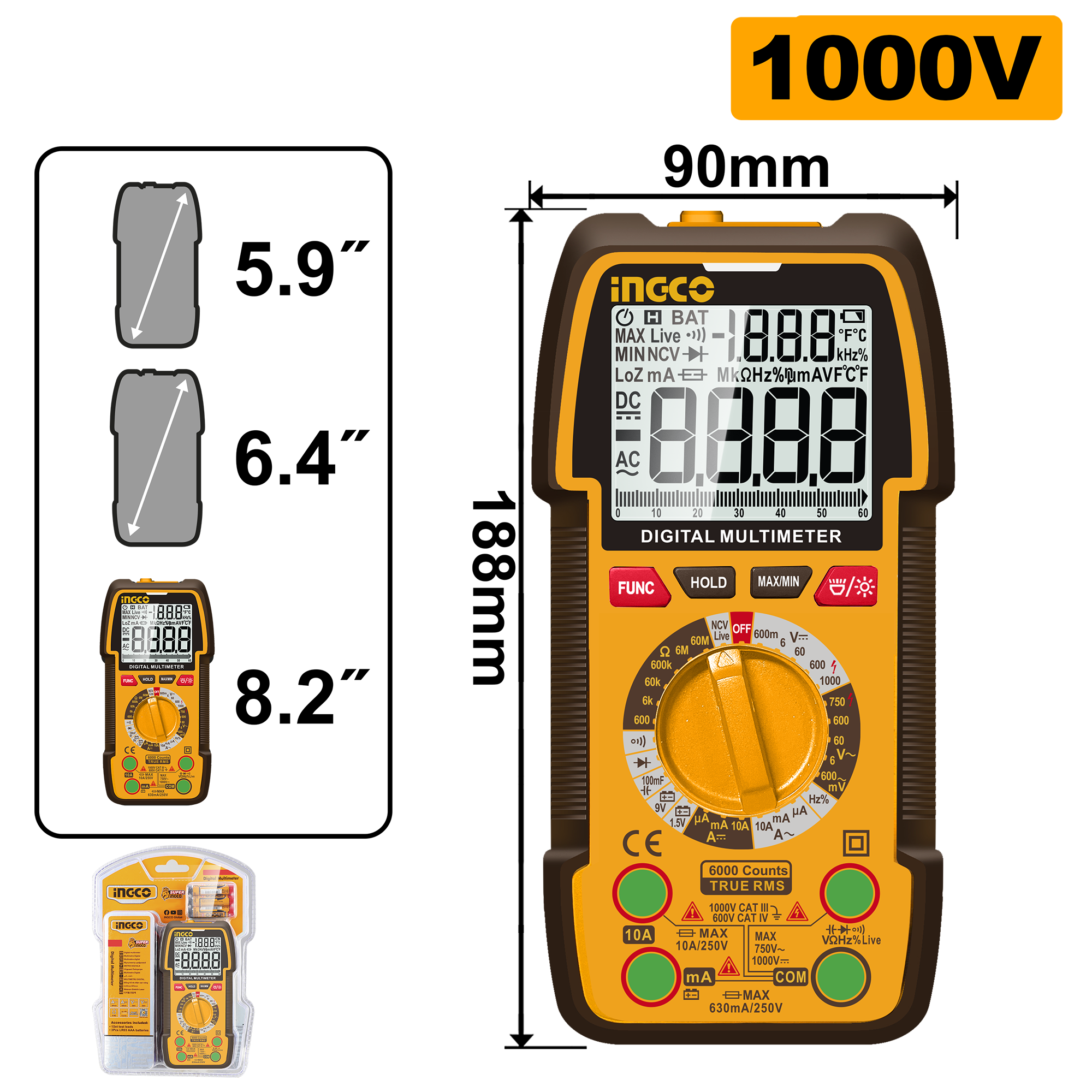 Multimetër INGCO dixhital - DM310002