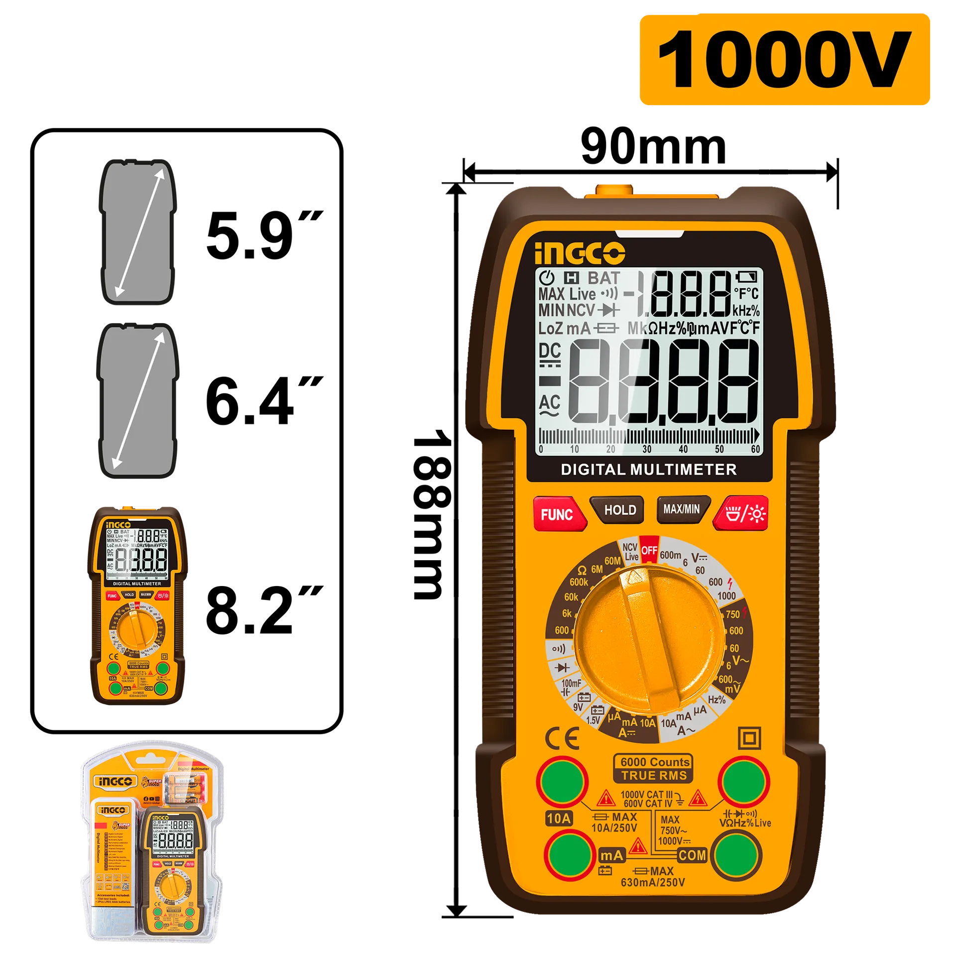 Multimetër INGCO dixhital - DM310002