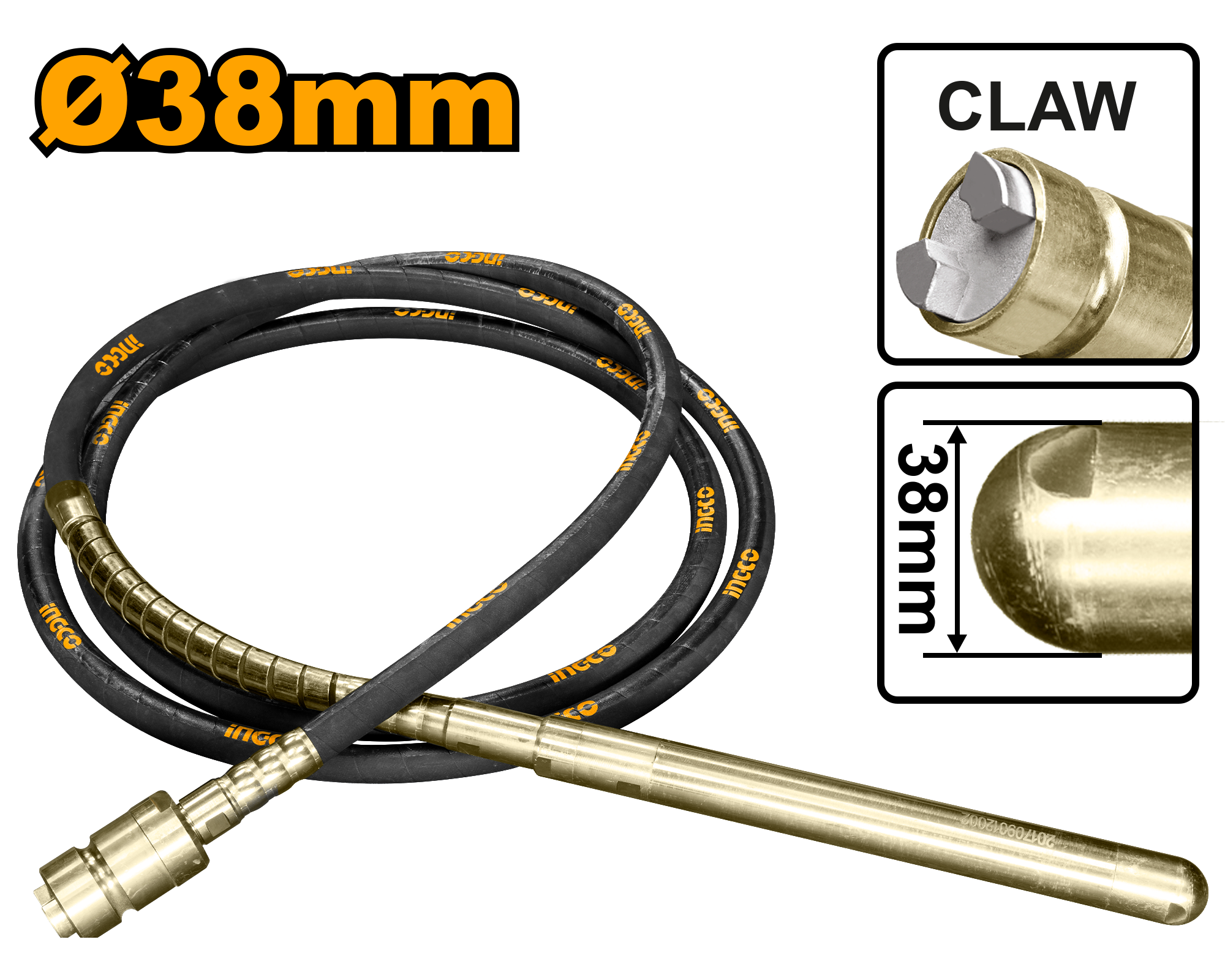 Gypa për vibrator betoni e veçantë F38 INGCO VBP1381