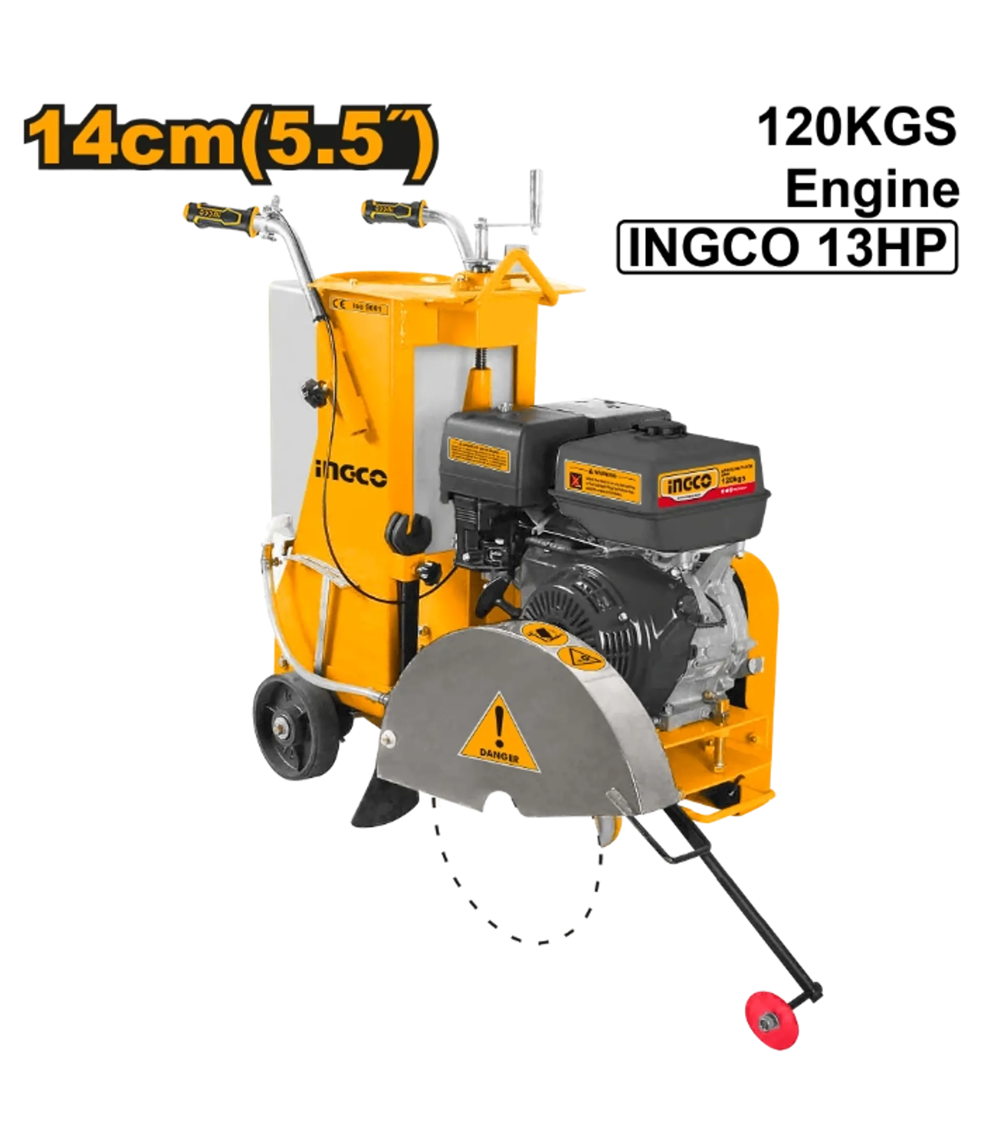 БЕНЗИНСКА ПИЛА ЗА БЕТОН И АСФАЛТ 9.60kW/13.00HP INGCO GSF16-2
