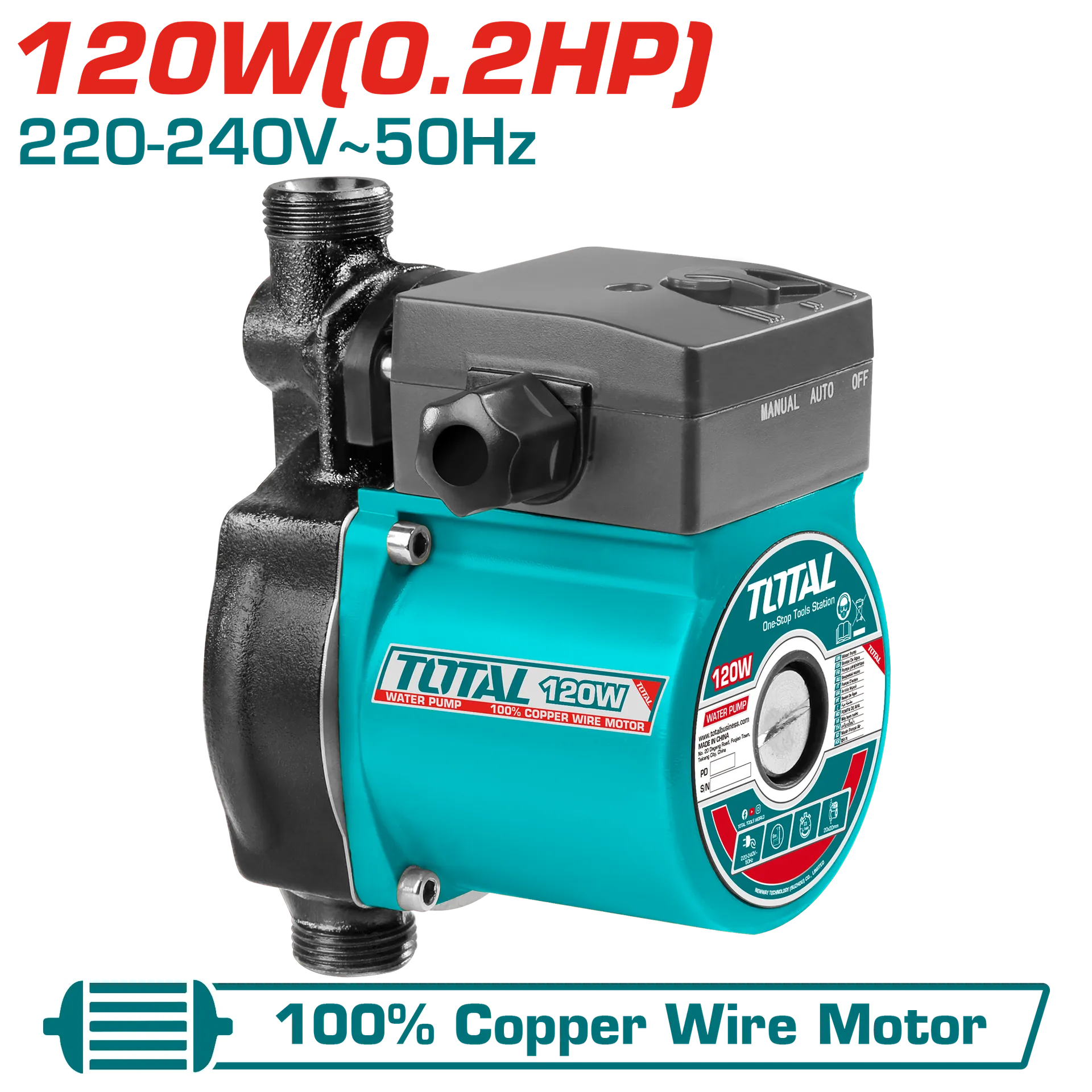 Pompa qarkullimi per ujë 120W TOTAL TSCM120