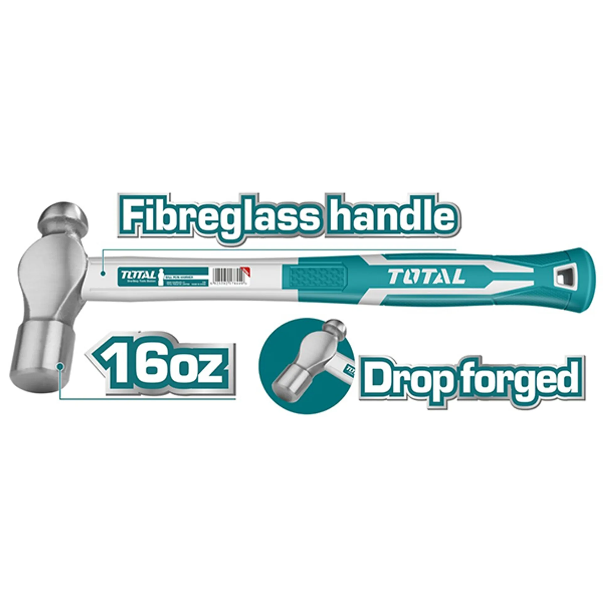 Çekiç 450GR me majë sferike TOTAL THT74166