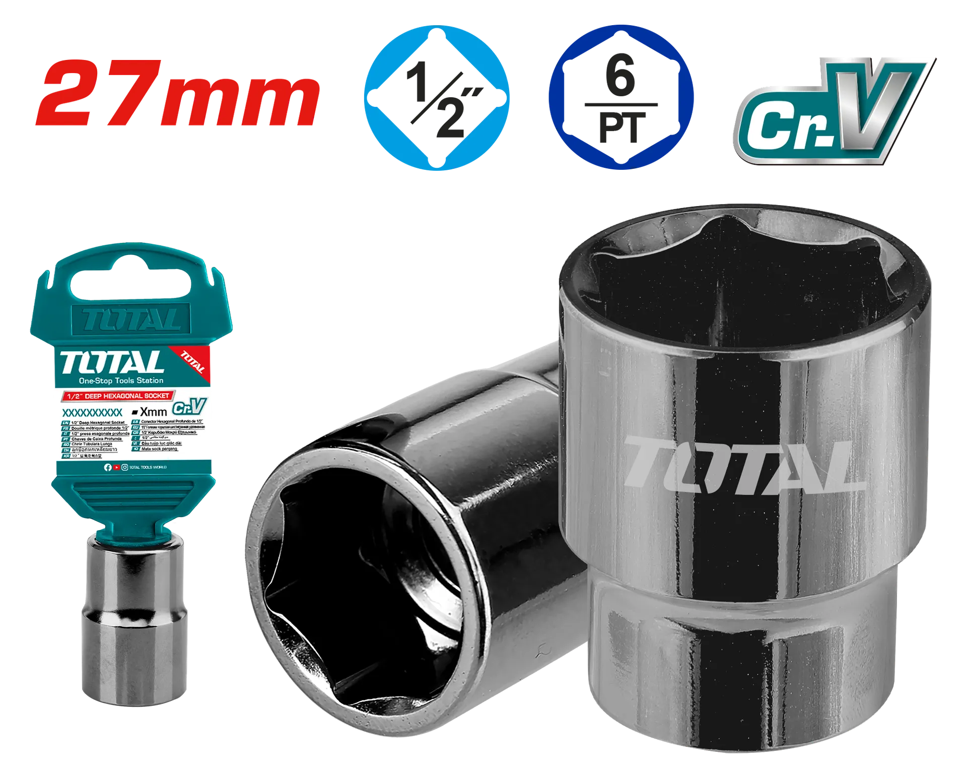 Çelës lëvizës 27mm 1/2″ TOTAL THTST12271
