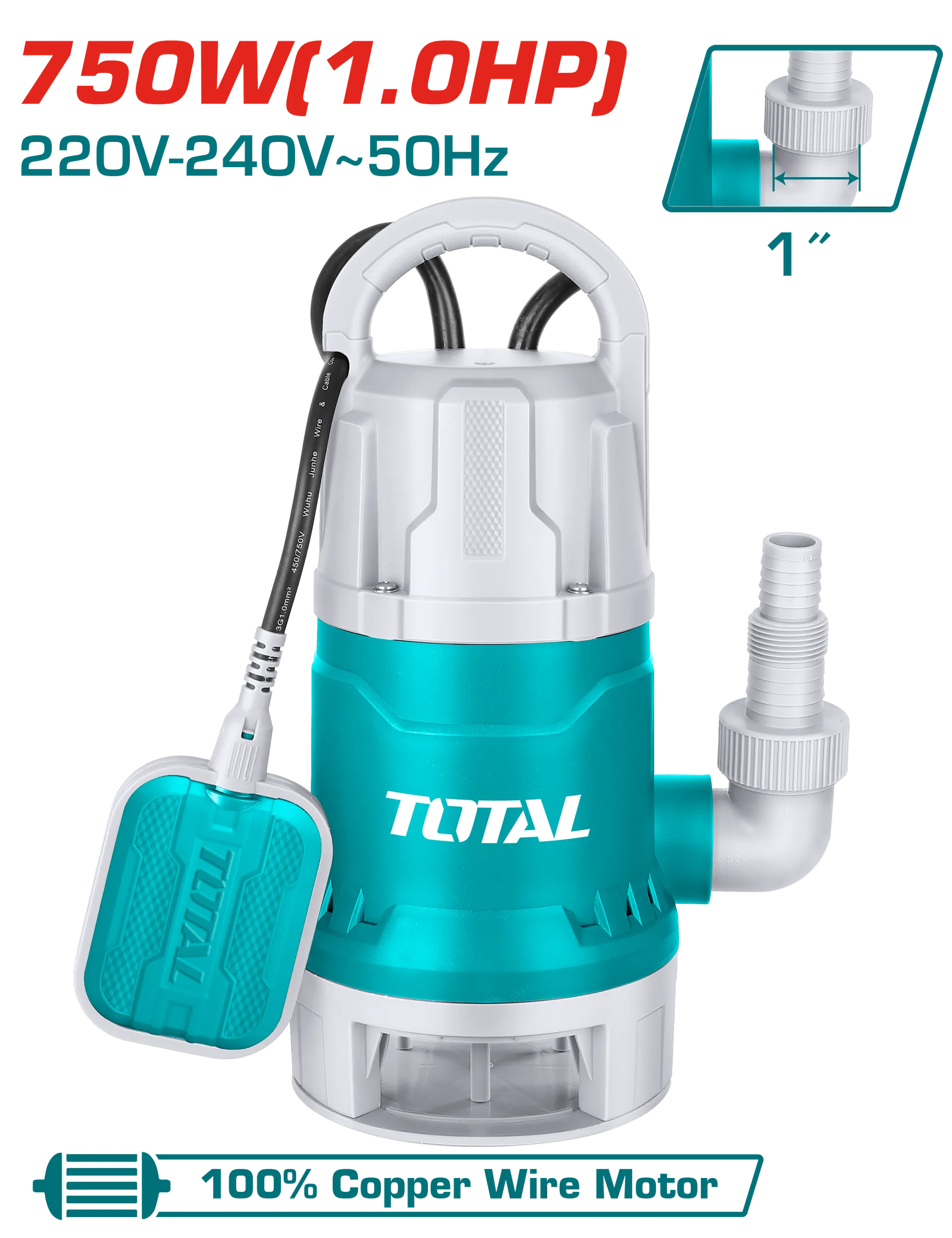ПУМПА ЗА ФОНТАНА TOTAL 0.75KW – TWP87506