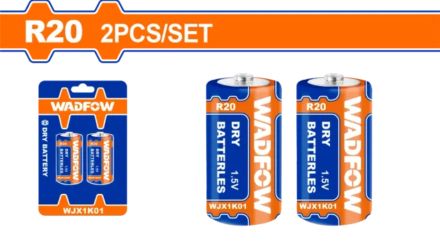 БАТЕРИЈА 1.5V R20 СЕТ 2/1 WADFOW WJX1K01