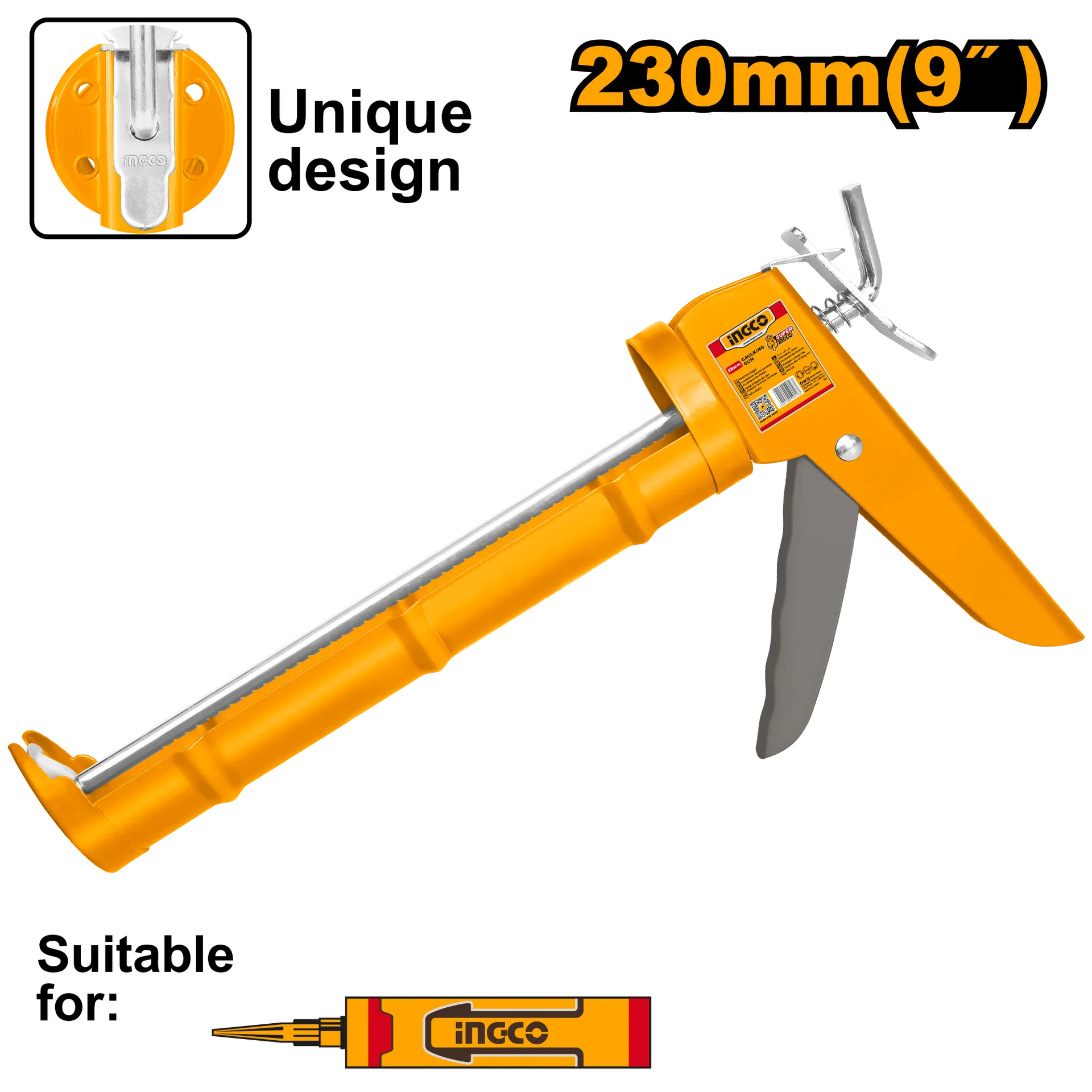 Pistol dorëzor për silikun INGCO 9 HCG1809