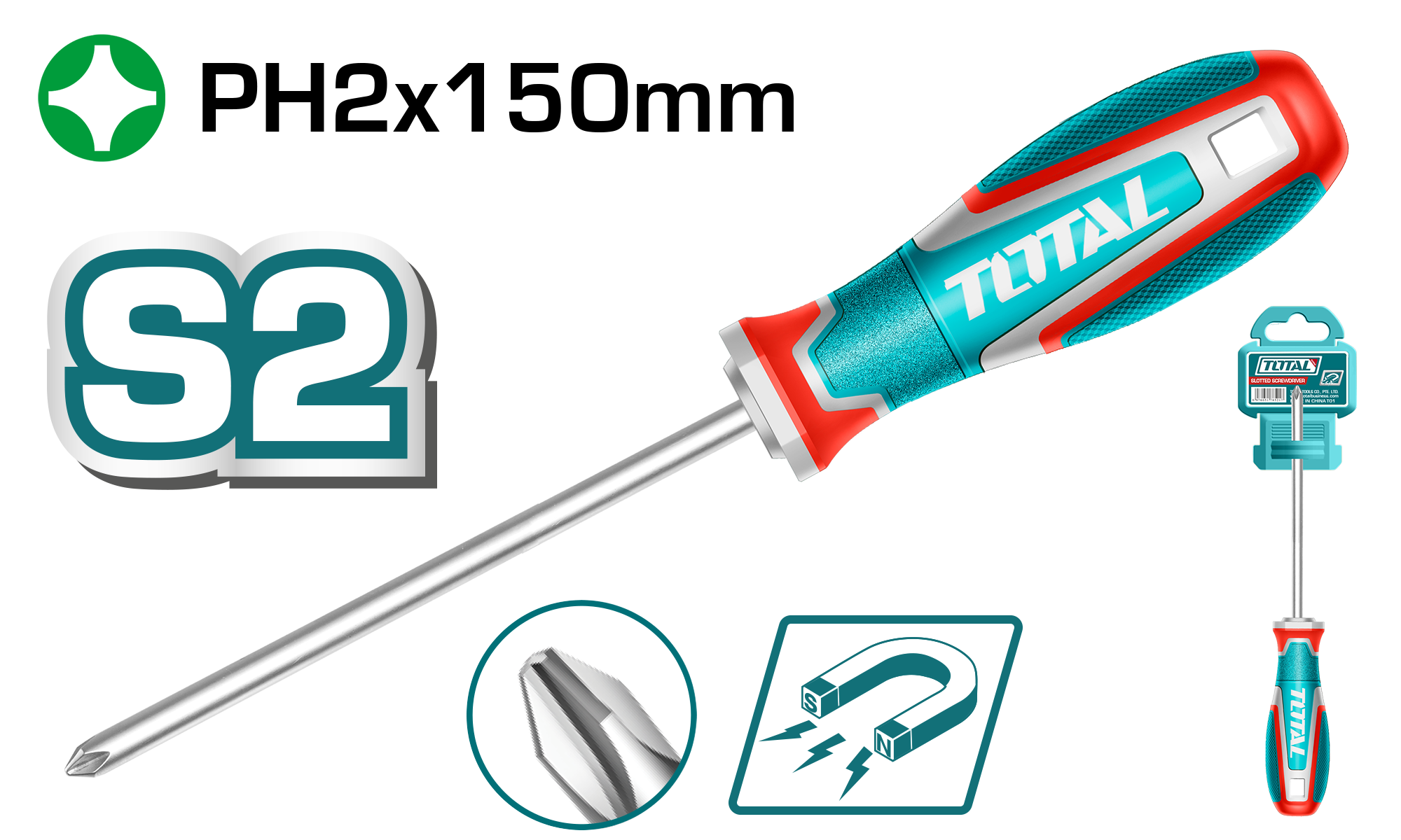Pinceta TOTAL PH2×150mm TOTAL TSDPH2150