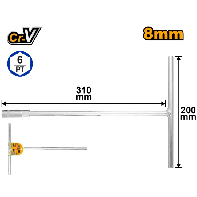 Т-КЛУЧ 8mm INGCO HTSW0808