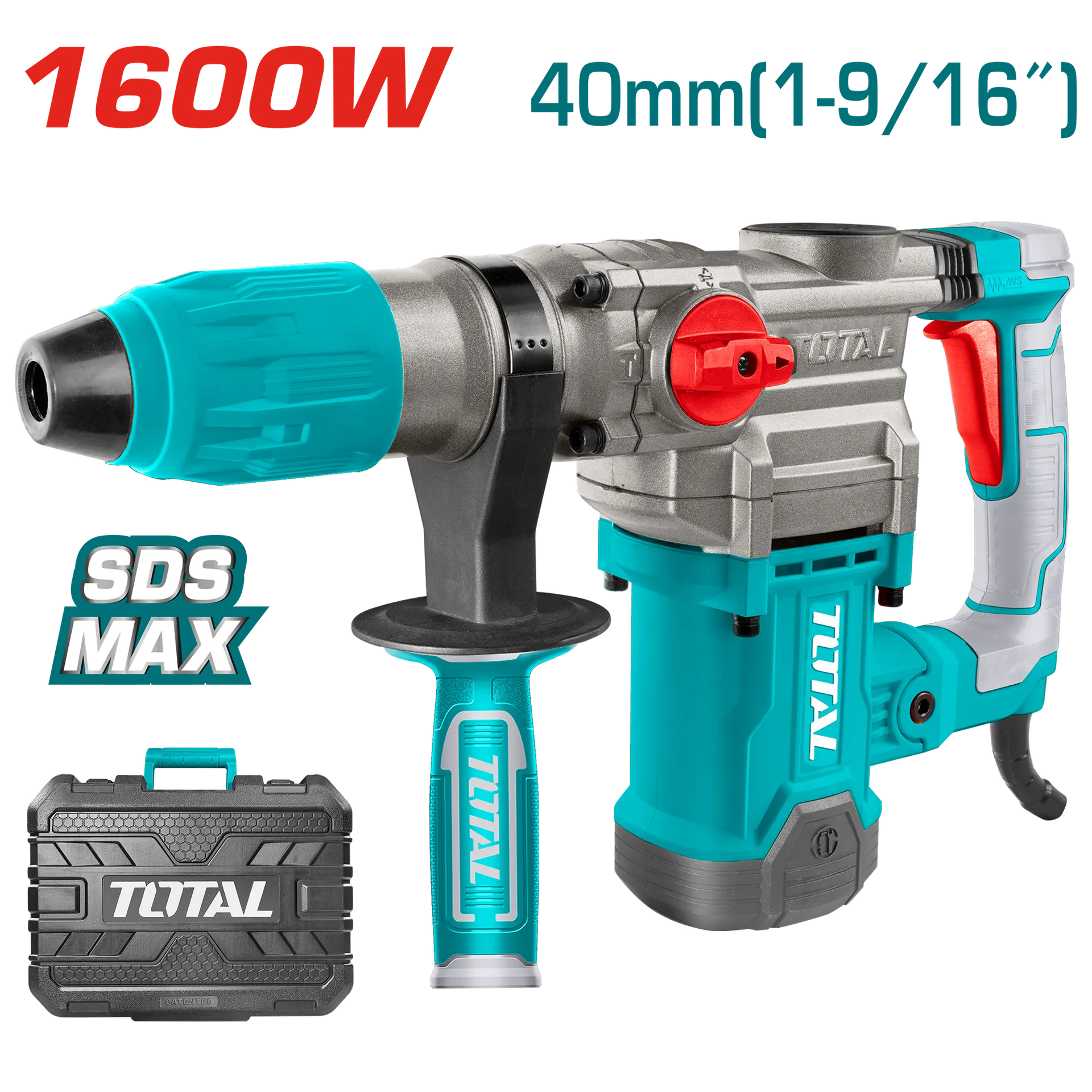 ЕЛЕКТРИЧЕН УДАРЕН ЧЕКАН ДУПЧАЛКА SDS MAX 1600W 10J TOTAL TH1163855