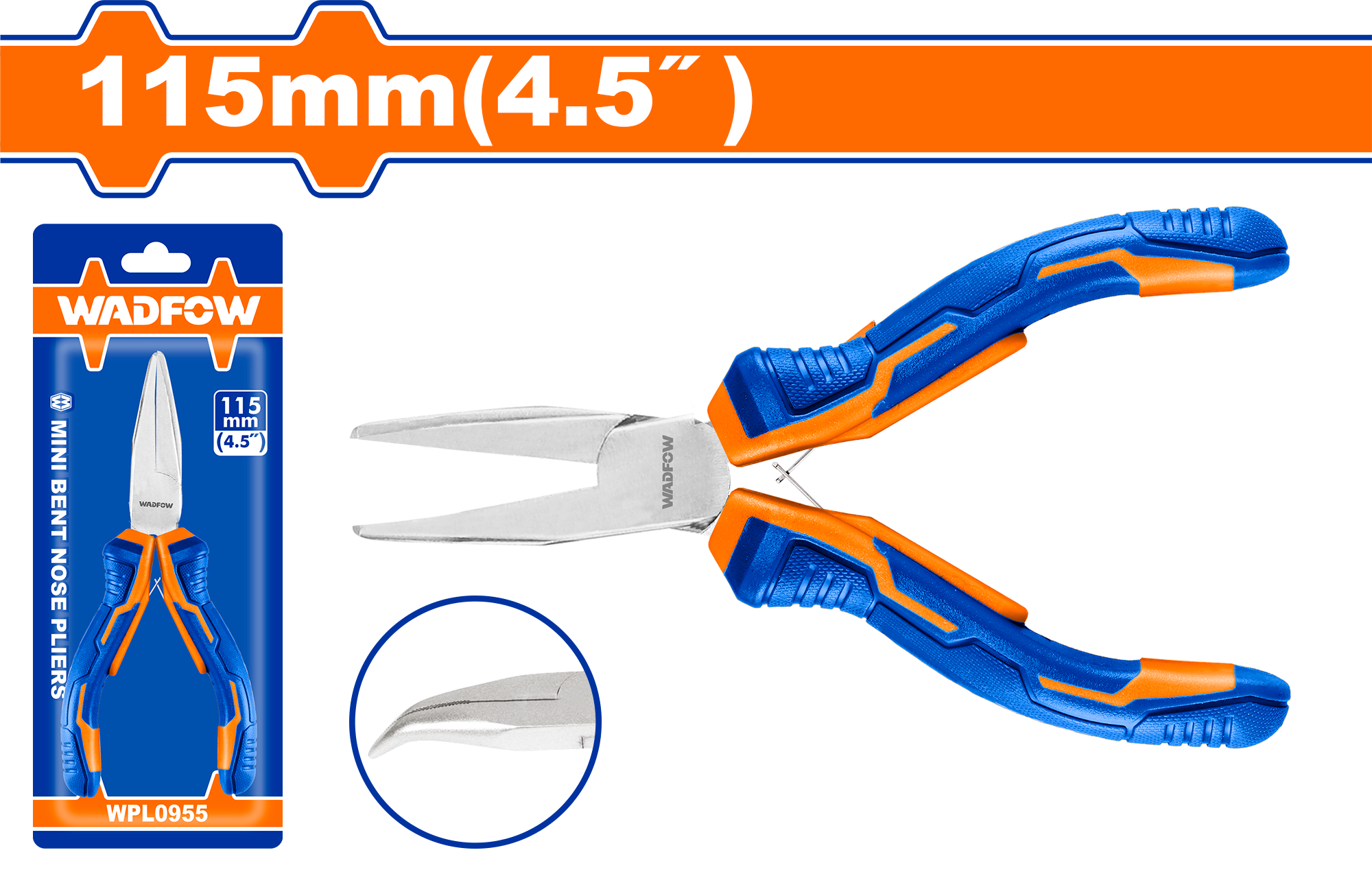 МИНИ pincë spitscangle të lakuar 115mm WADFOW WPL0955