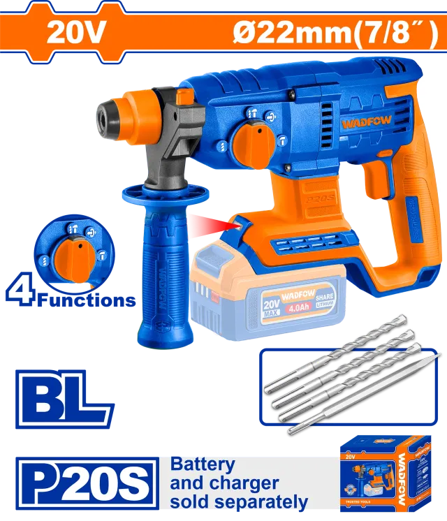 БАТЕРИСКИ УДАРЕН РОТИРАЧКИ ЧЕКАН ХИЛТА 20V 22mm СОЛО БЕЗ БАТЕРИЈА WADFOW WLM15220