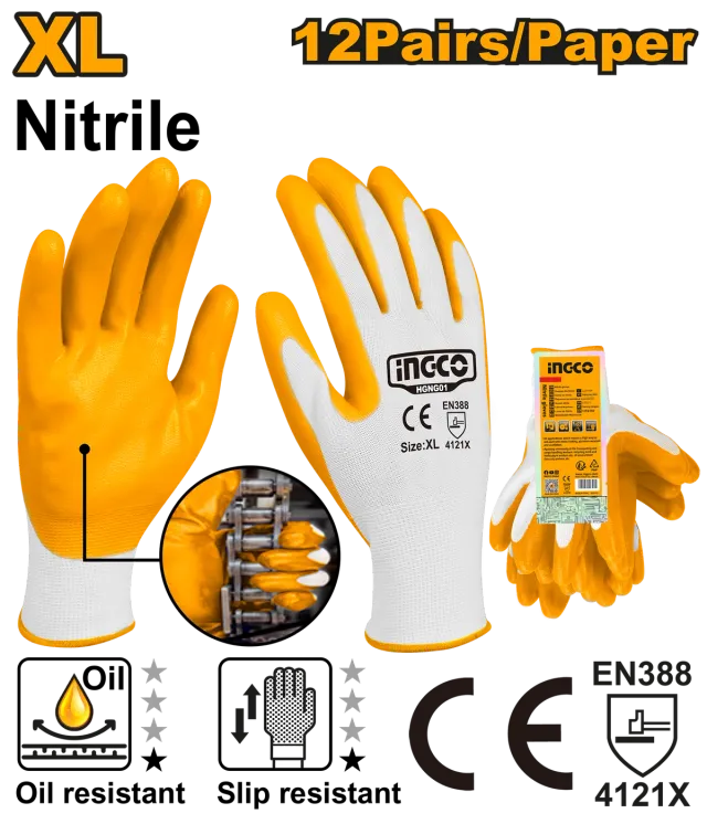 РАКАВИЦИ INGCO ЖОЛТИ HGNG01
