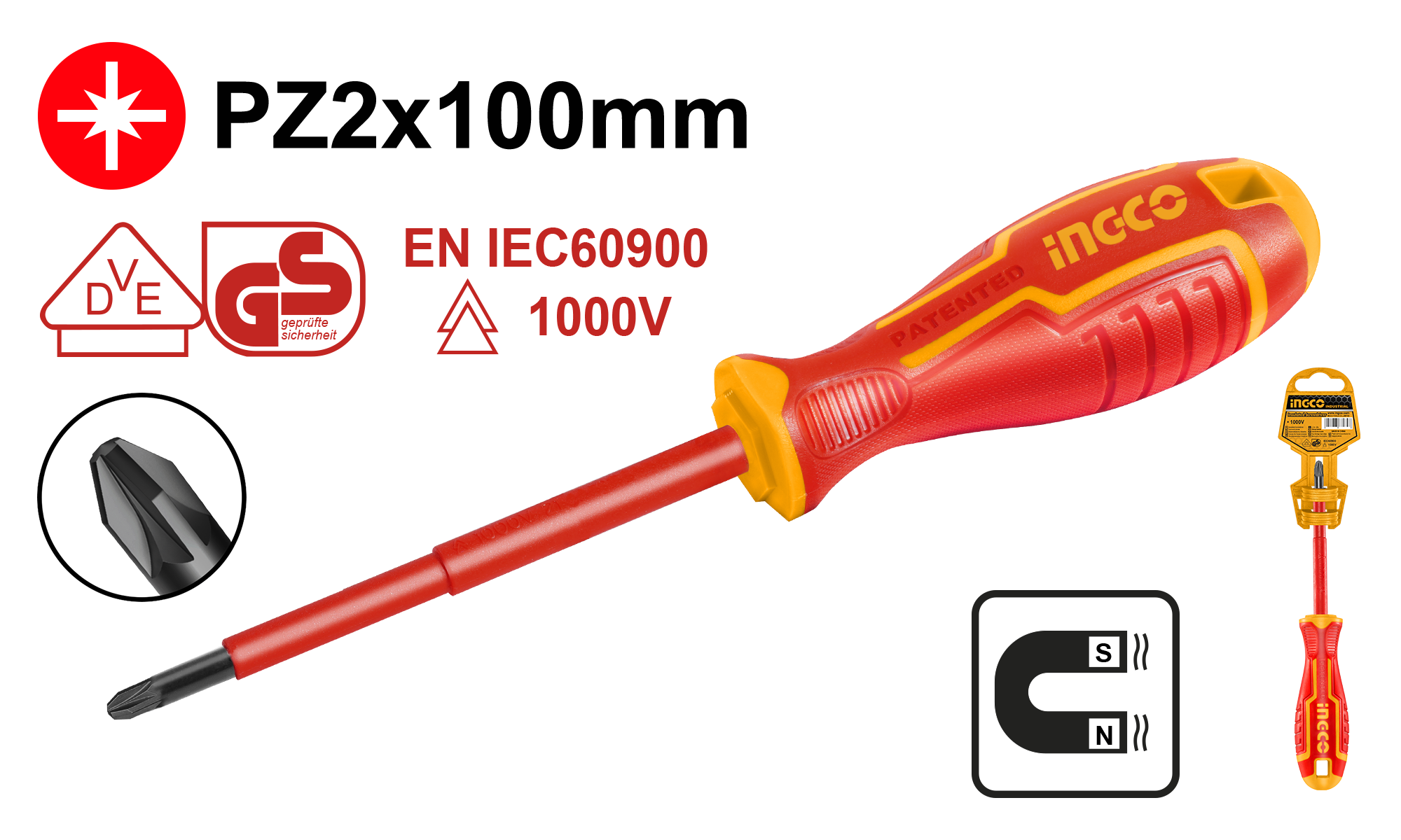 ШТРАФЦИГЕР ЕЛЕКТРИЧАРСКИ PZ2x100mm INGCO HISD81PZ2100