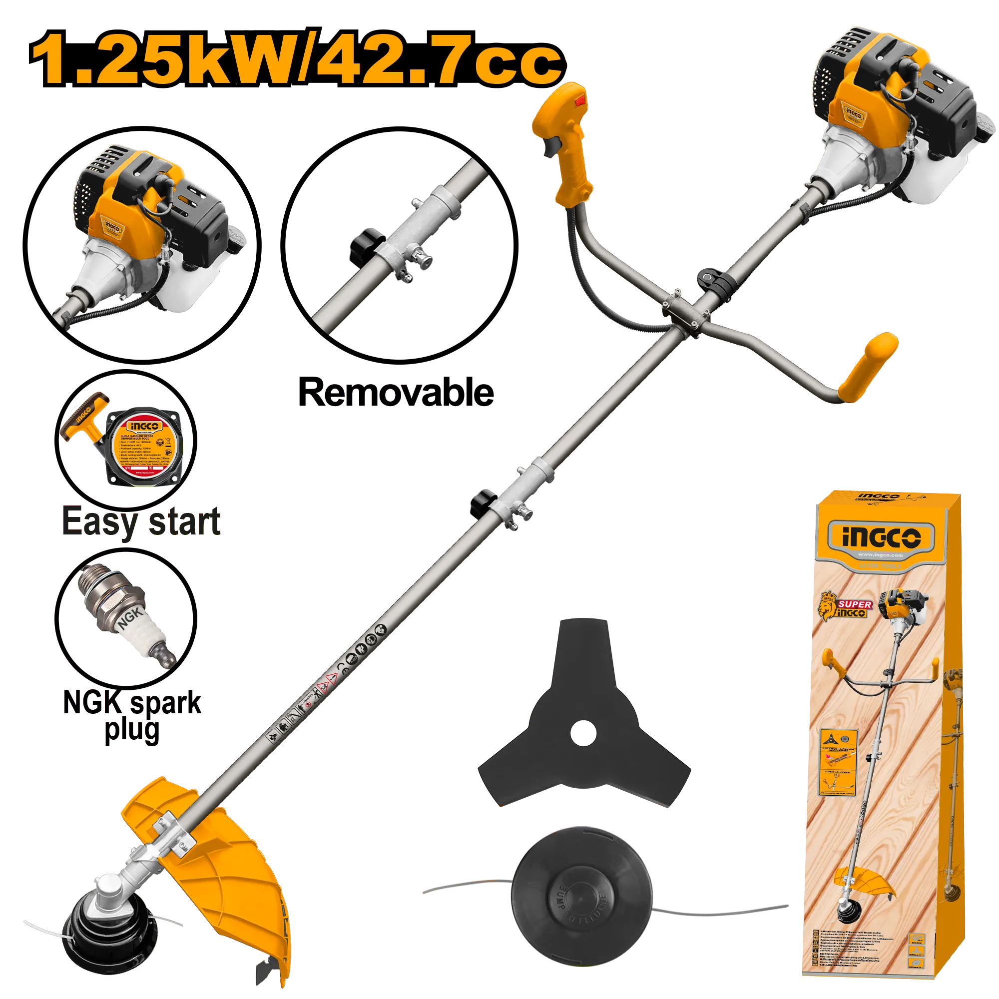 Trmues benzine INGCO 1.25 KW GBC5434421