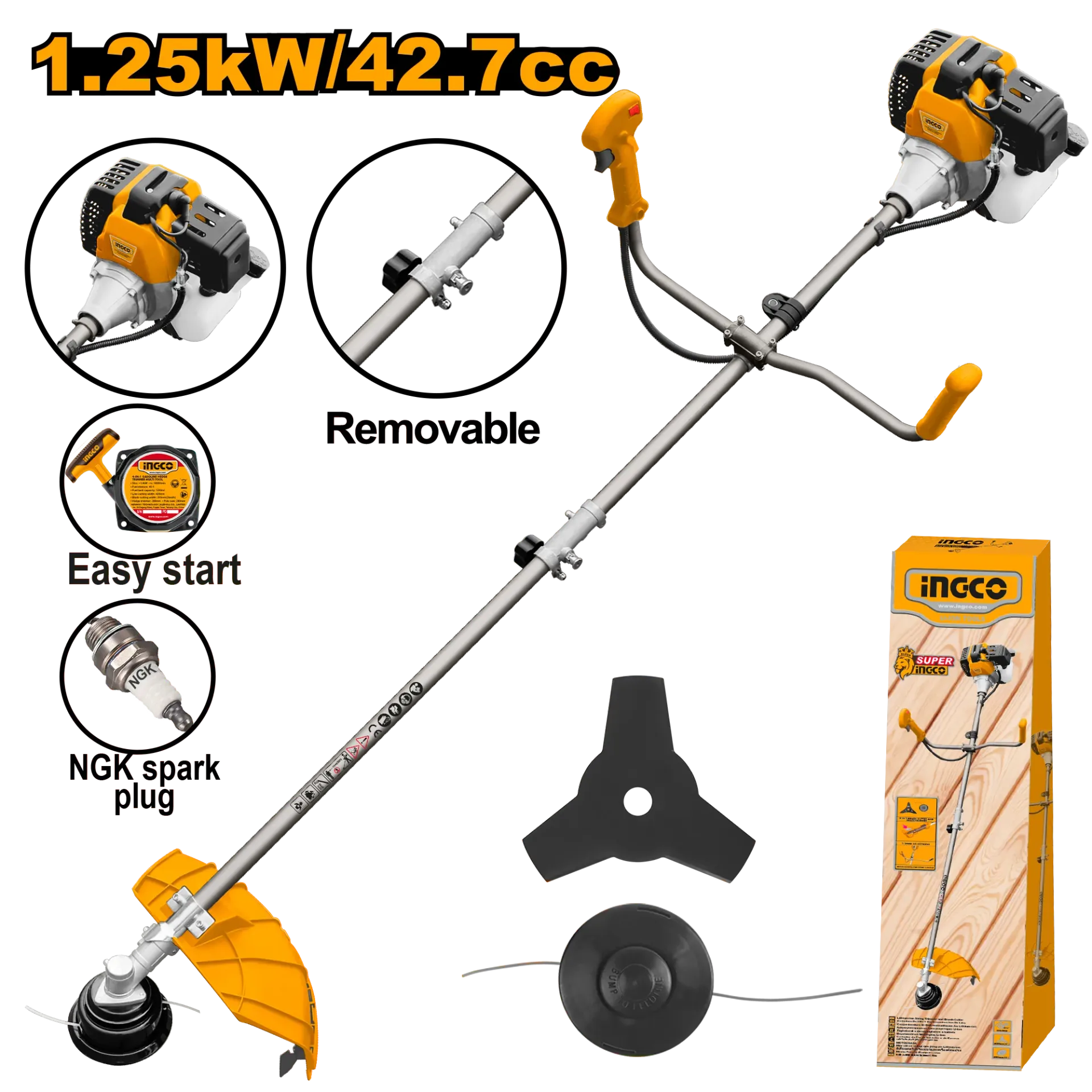 Trmues benzine INGCO 1.25 KW GBC5434421