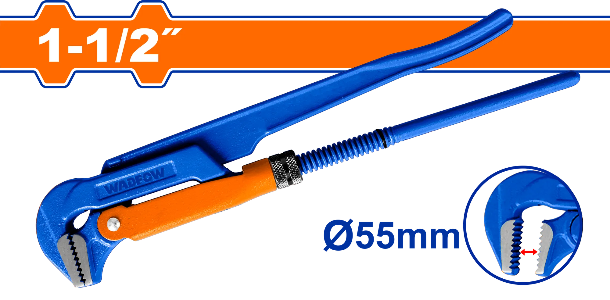 Pinca këndi 90° ratchet instaluesi 1-1/2″ WADFOW WPW2115