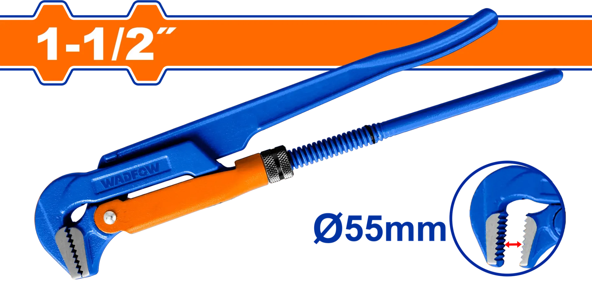 Pinca këndi 90° ratchet instaluesi 1-1/2″ WADFOW WPW2115