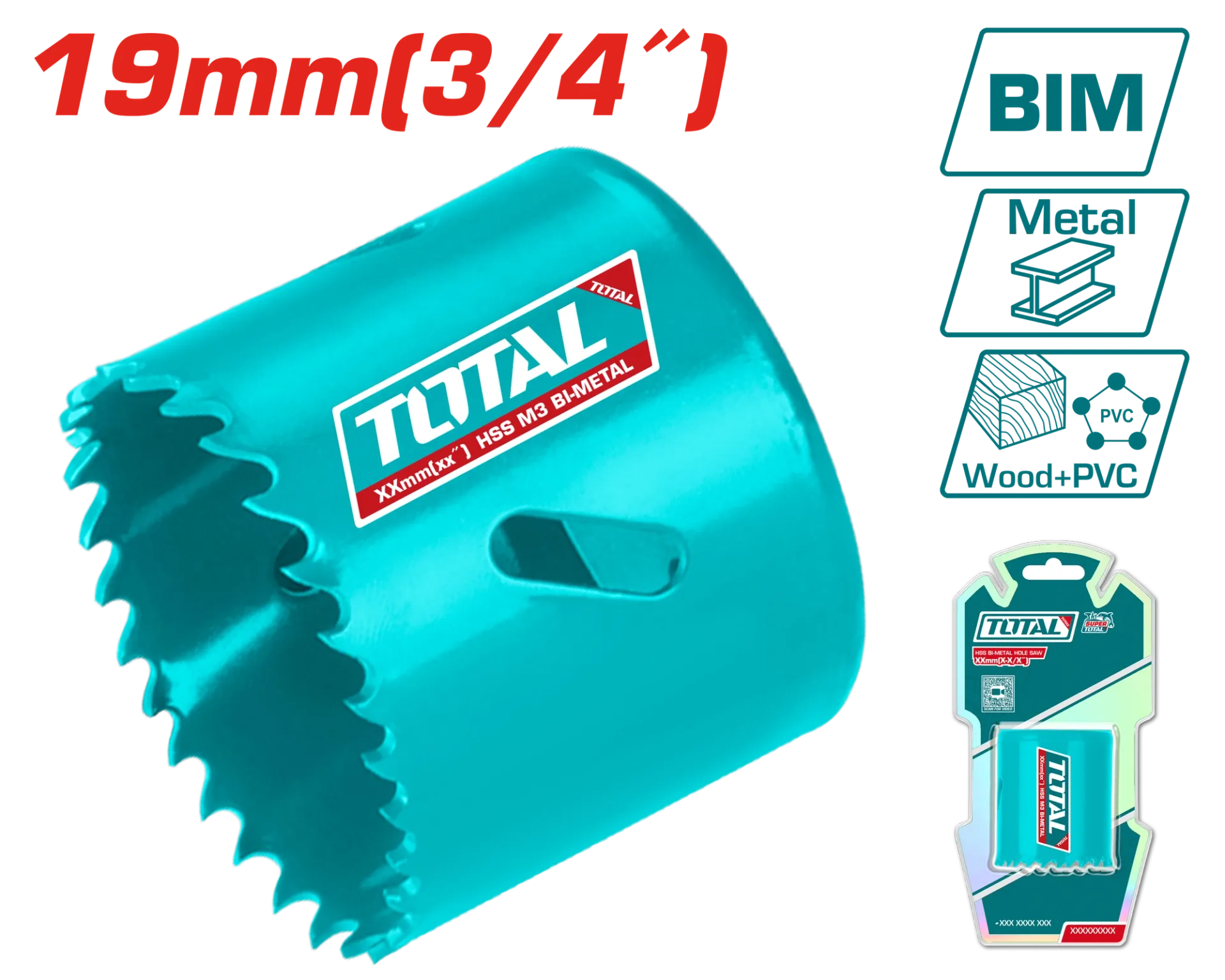 Rrethor sharrë për metal 19mm TOTAL TAC410191