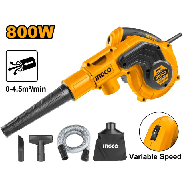 Аспиратор дувач+влекувач 800W INGCO AB8008