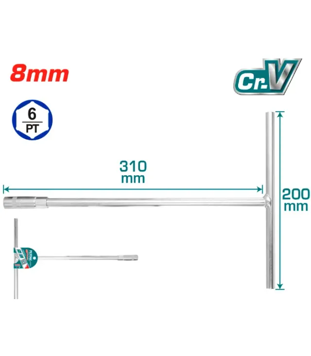 Kunci T 8mm TOTAL THTSV0806