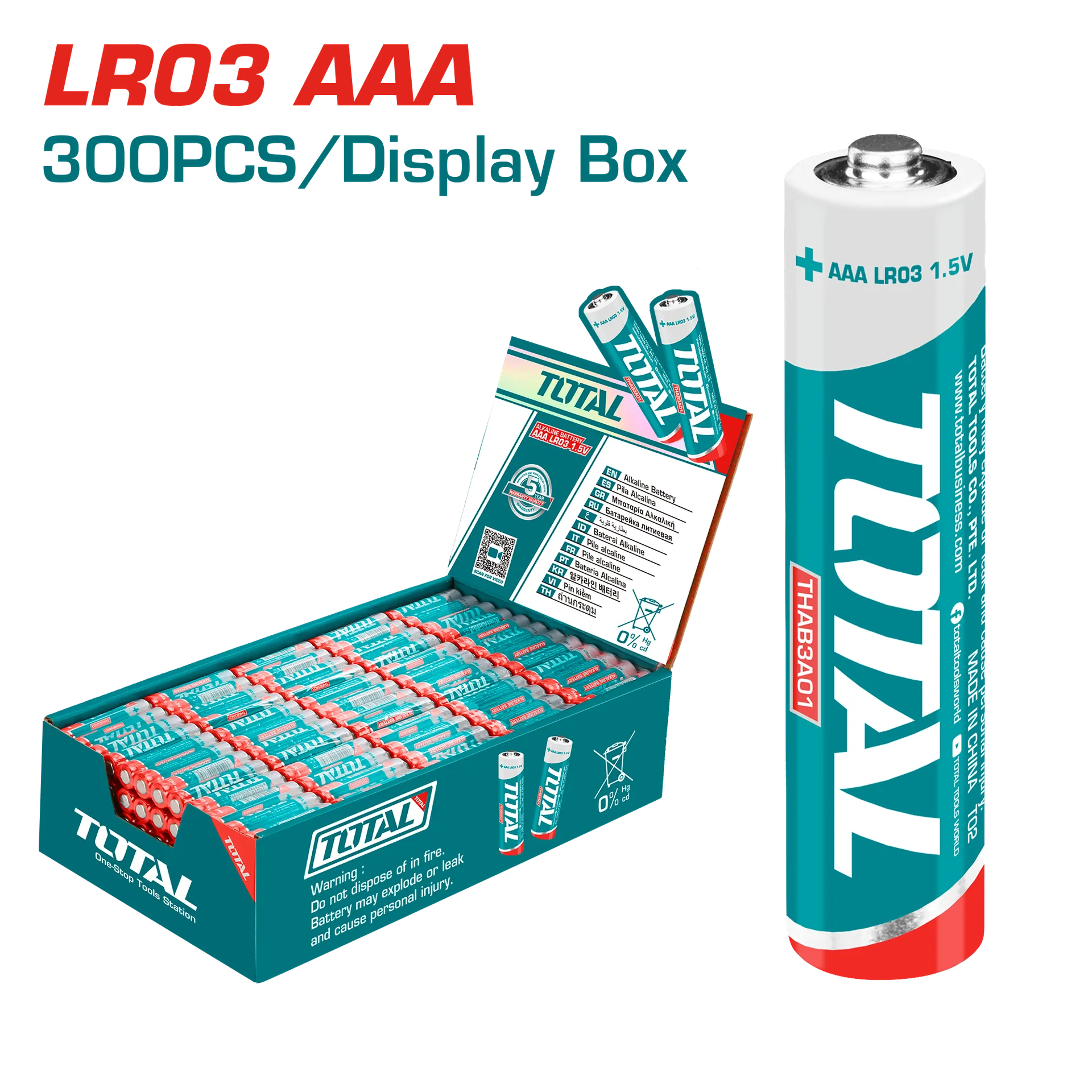 Baterite 1.5V AAA TOTAL THAB3A01