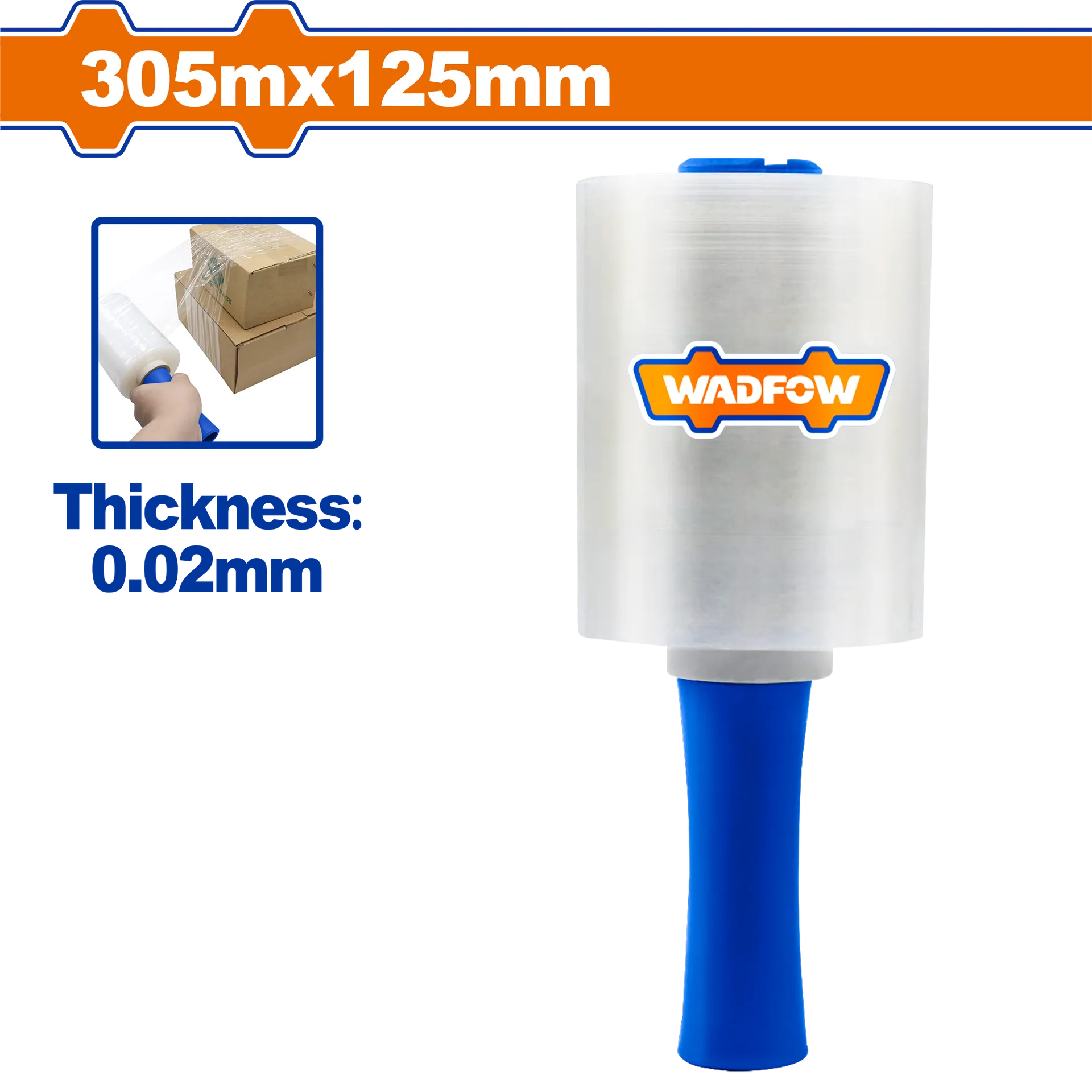 Stretch film me dorezë WADFOW 305m × 125mm – WXR1303