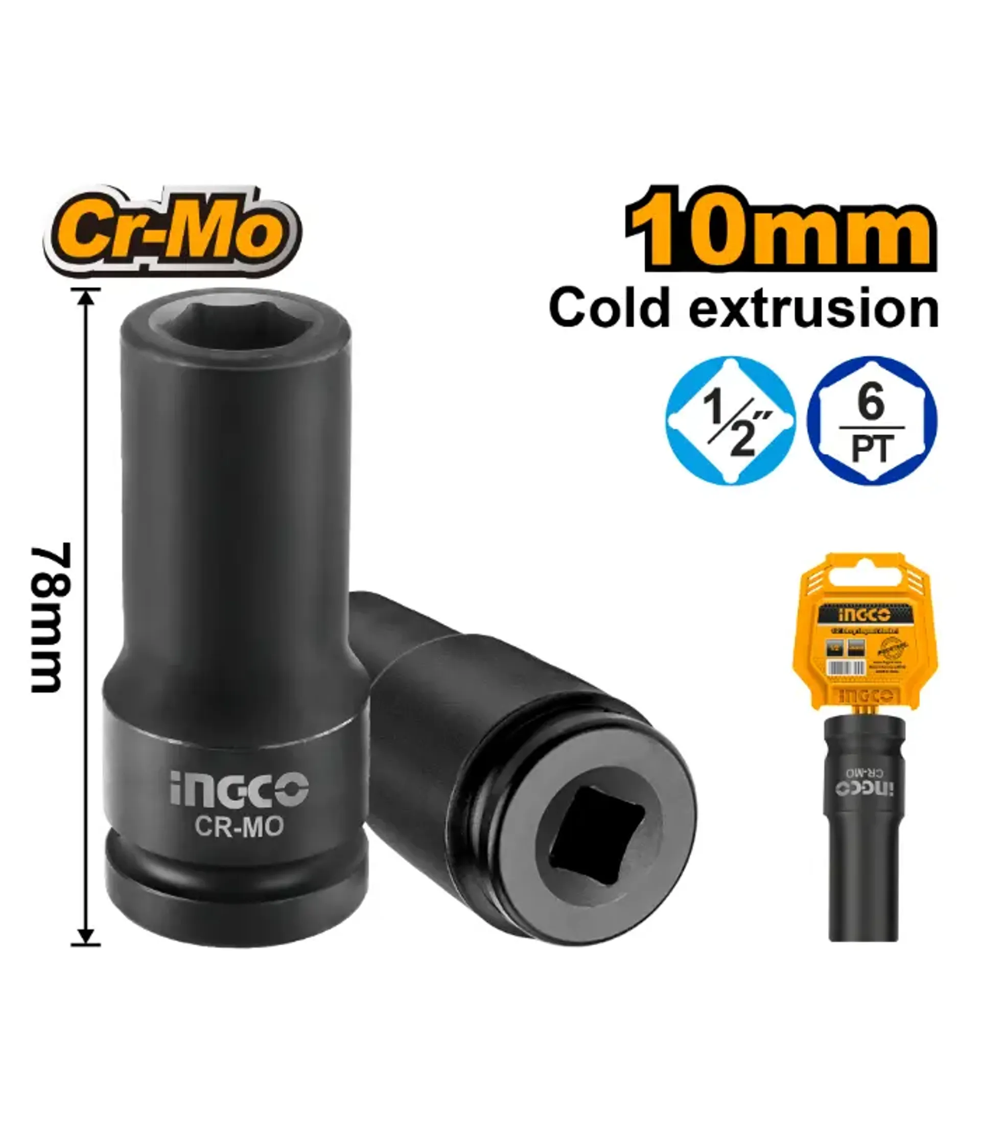 ПАТЕНТ КЛУЧ ДОЛГ 1/2 INGCO 19mm HDIS12191L
