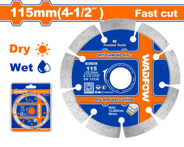 ДИЈАМАНТСКИ ДИСК 115mm Fast Cut WADFOW WDC1K02