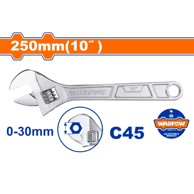 Çelës francez i rregullueshëm 250mm WADFOW WAW1110