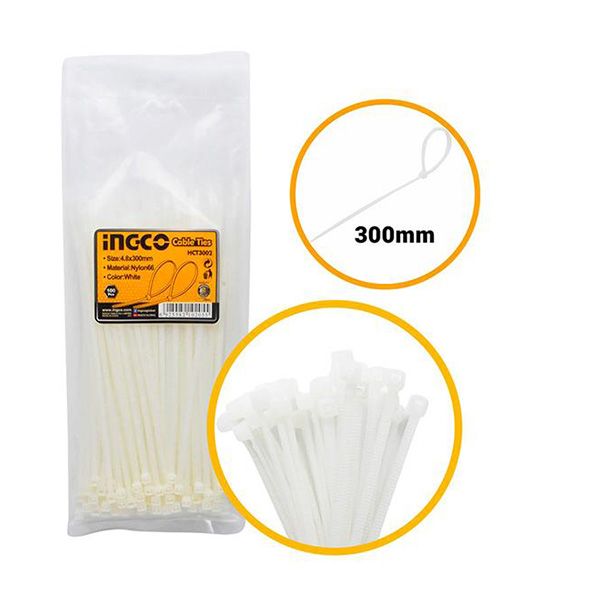 СТЕГИ ПВЦ 4.8X300mm INGCO HCT3002