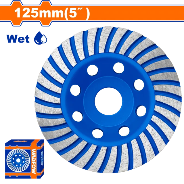 ДИЈАМАНТСКИ ДИСК 125mm ЗА БРУСЕЊЕ БЕТОН WADFOW WXK1502