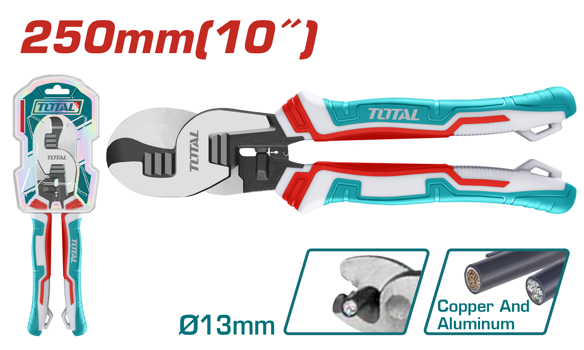 Pinca për prerje kablli TOTAL 10″ 250mm THT115102