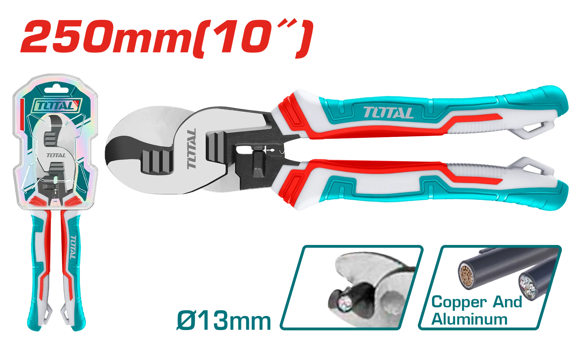 Pinca për prerje kablli TOTAL 10″ 250mm THT115102