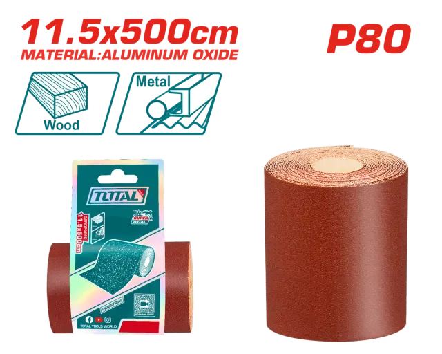 Letra abrazive 115mmx5M P80 TOTAL TAC08065