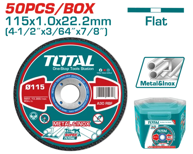 TOTAL gur për bluarje 115x1mm 1/50pcs set TAC20111550