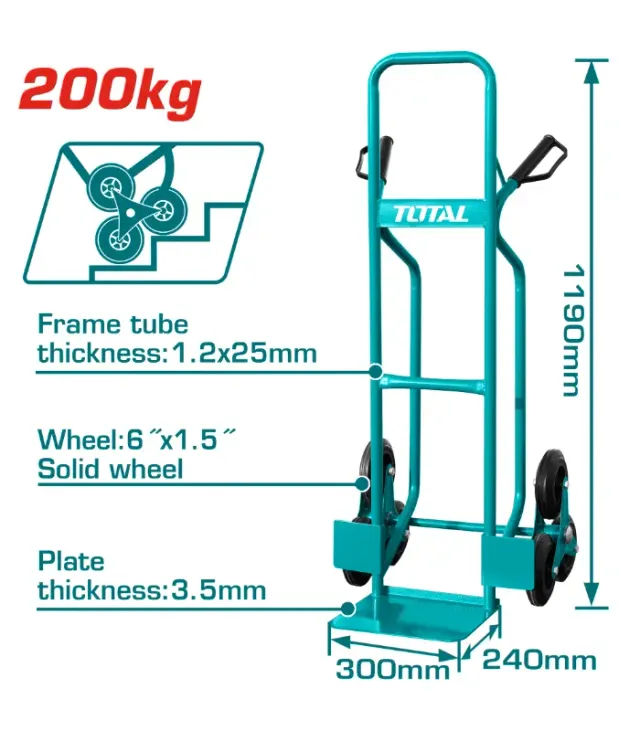 КОЛИЧКА ТРАНСПОРТ 200KG TOTAL THTHT20461