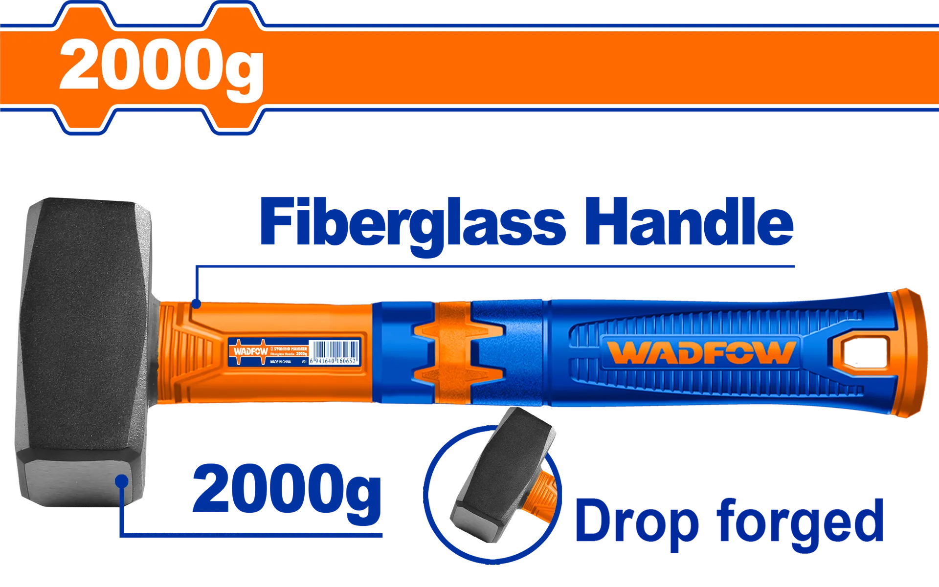 Çekiç fiberglas 2000g WADFOW WHM2320