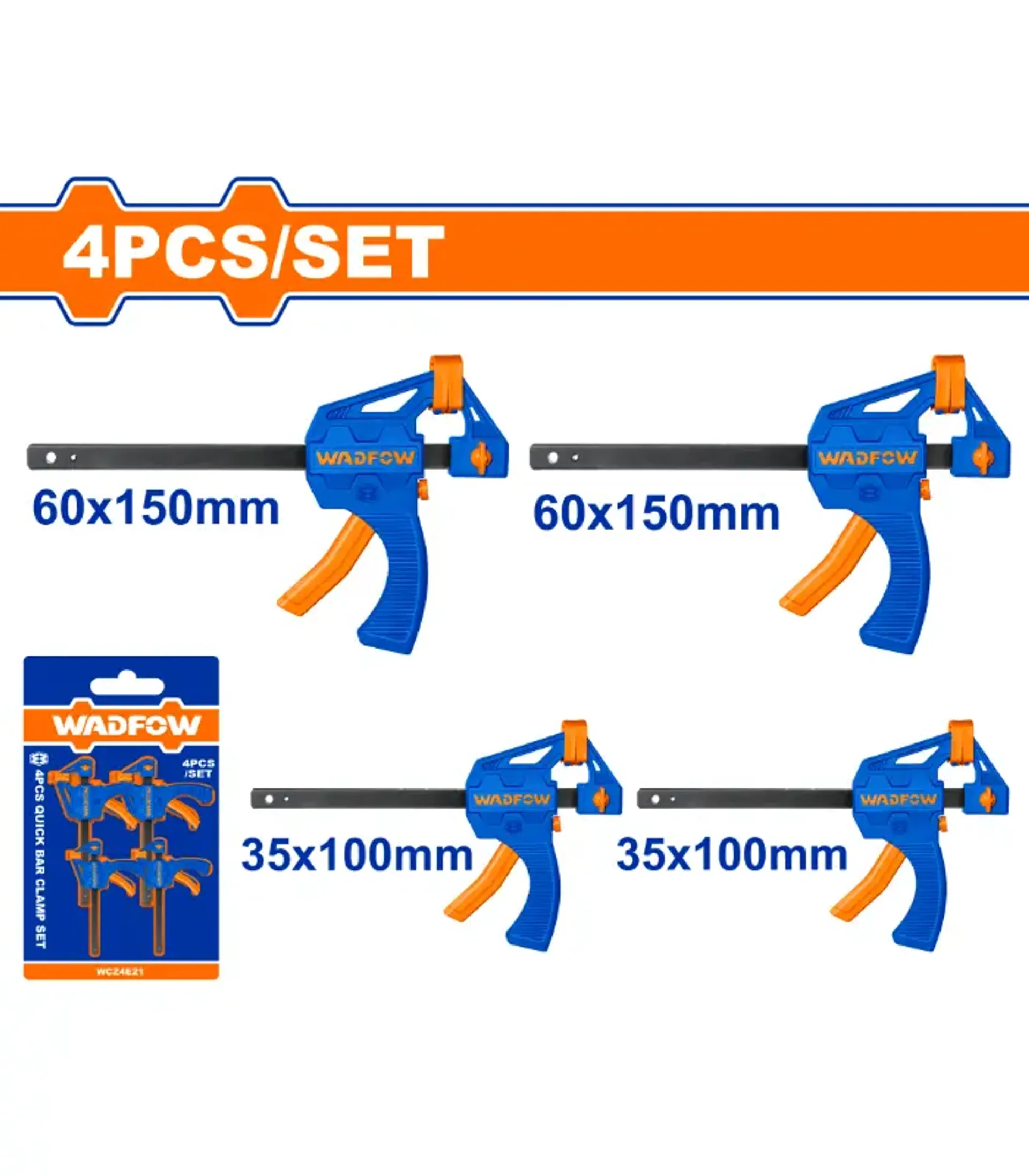 Grup 4 mbajtësh të shpejtë 60x150mm WADFOW WCZ4E21