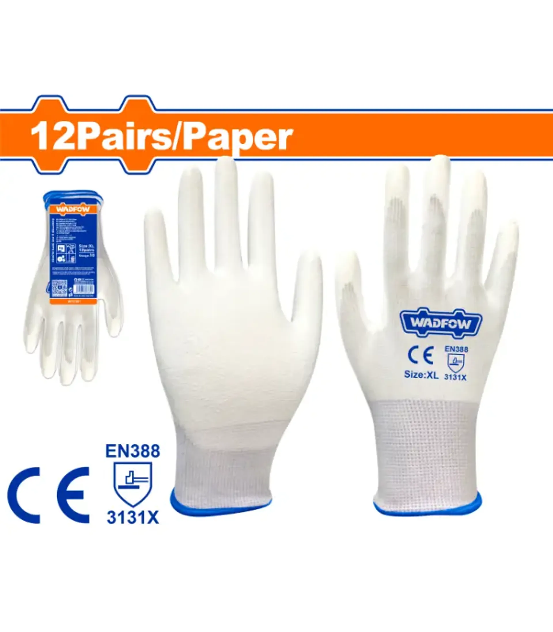 Rakavici BELI XL WADFOW - WPG1801