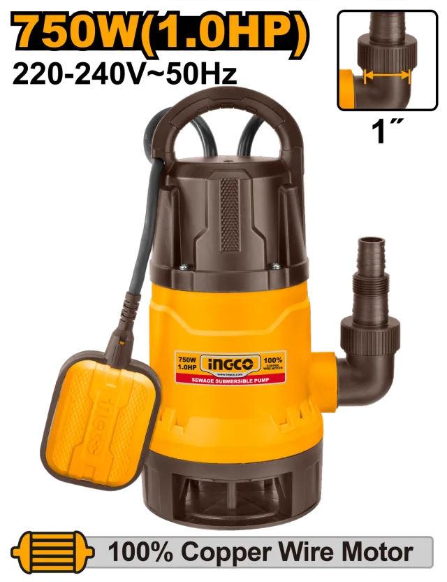 Пумпа за фонтана INGCO 0.75KW SPD7508