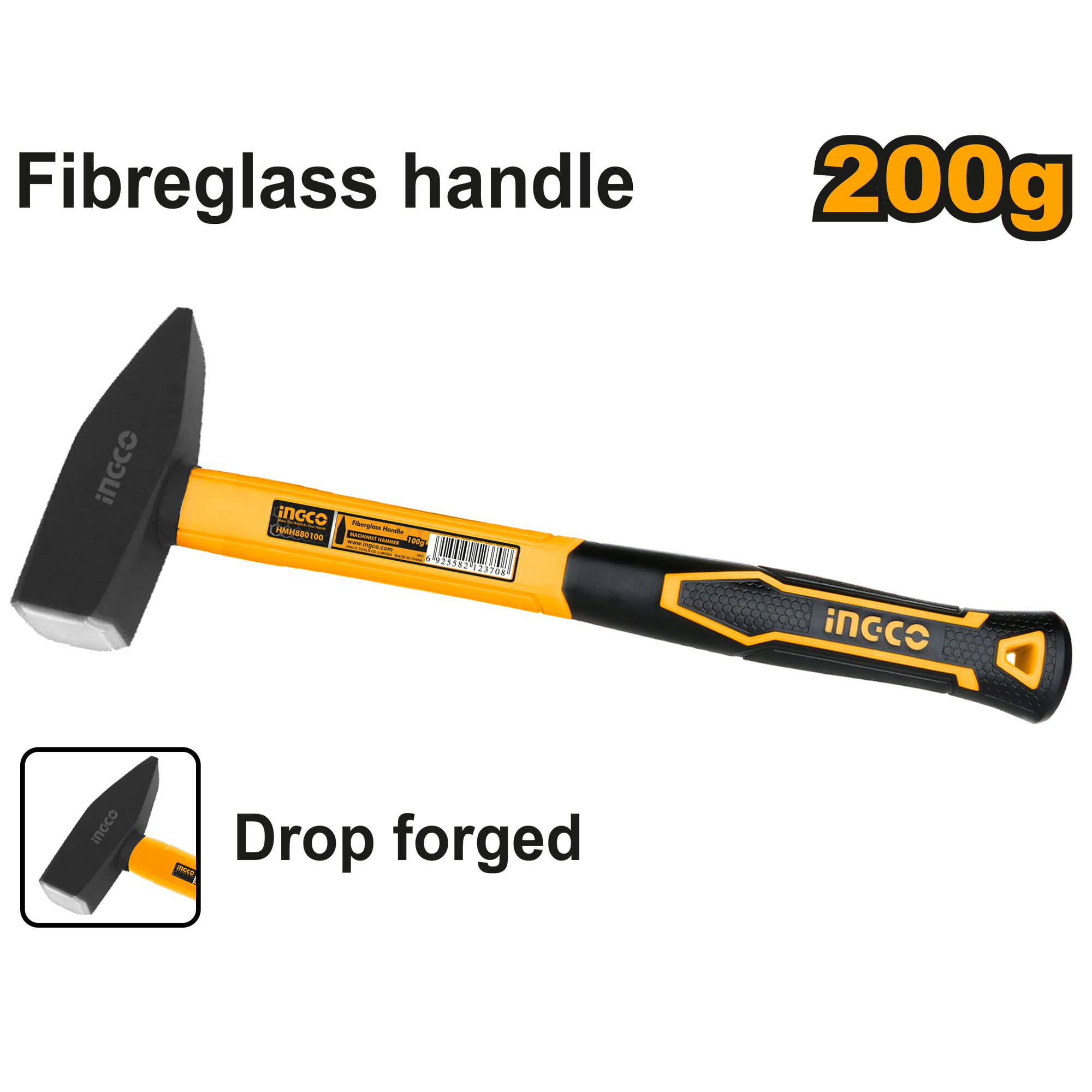 ЧЕКАН ФИБЕРГЛАС РАЧКА INGCO 200GR HMH880200