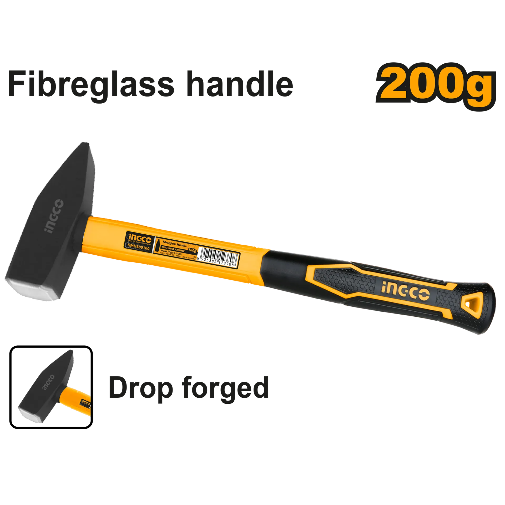 ЧЕКАН ФИБЕРГЛАС РАЧКА INGCO 200GR HMH880200