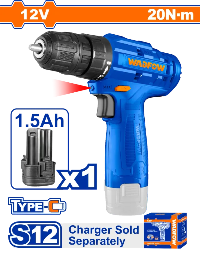ШТРАФИЛИЦА 12V 20Nm 1×1.5Ah БАТЕРИЈА WADFOW WCDS510