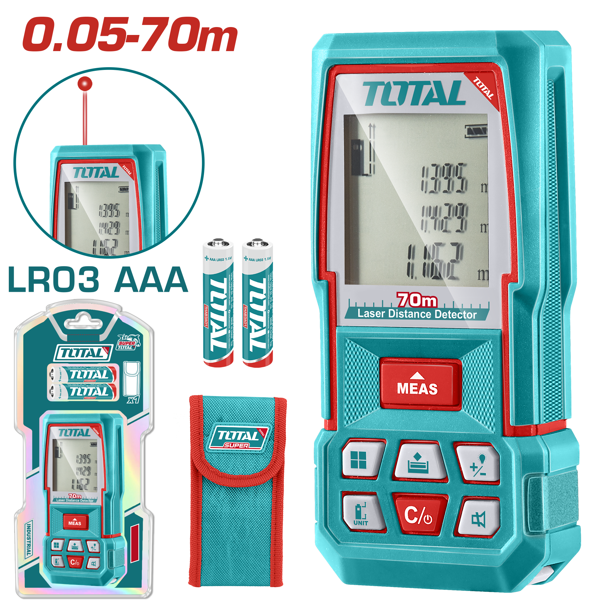 Metër lazer 70m TOTAL- TMT57026